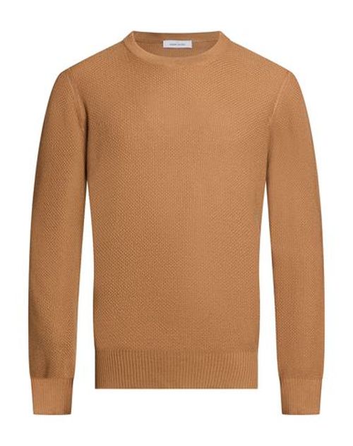 Man Sweater Camel Size 40 Virgin Wool