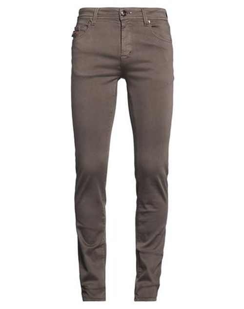 Man Jeans Dark brown Size 31 Cotton, Polyester, Elastane