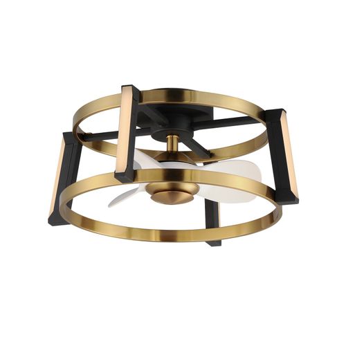 Black Natural Aged Brass LED Fandelight from the Darling Collection