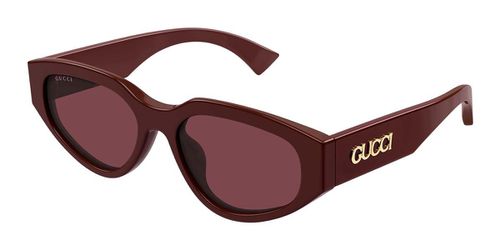 Gucci GG1845SA Asian Fit 003 Women's Sunglasses Burgundy Size 55
