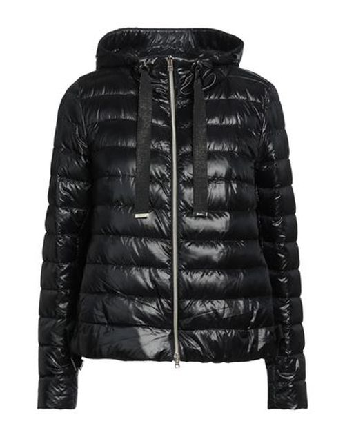 Woman Puffer Black Size 16 Polyamide, Polyester, Cotton, Viscose, Metallic fiber