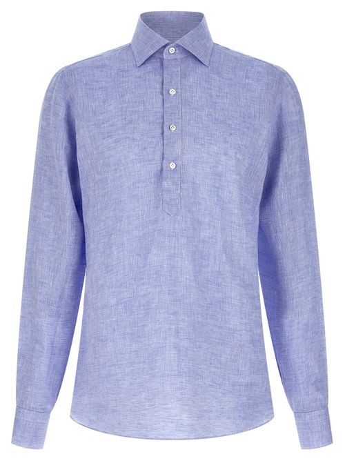 Linen Blouse — Blue