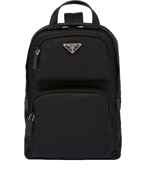 Re-Nylon and Saffiano Leather Backpack