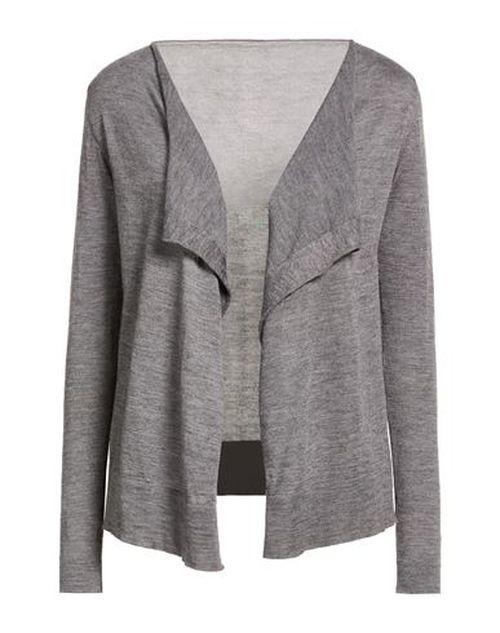 Woman Cardigan Grey Size M Cashmere, Silk, Polyester