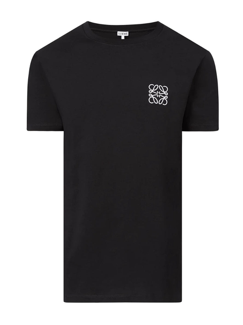 Loewe Anagram Embroidered Logo Black T hirt - Black