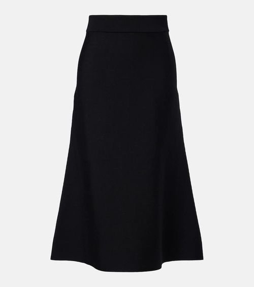 Sharp Ambition wool-blend midi skirt