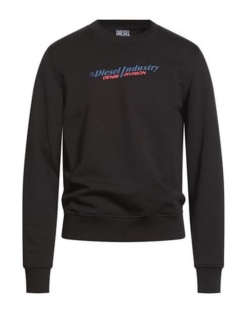 Man Sweatshirt Black Size XL Cotton, Elastane