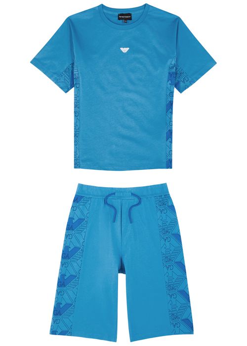 Kids Logo Cotton T-shirt and Shorts set