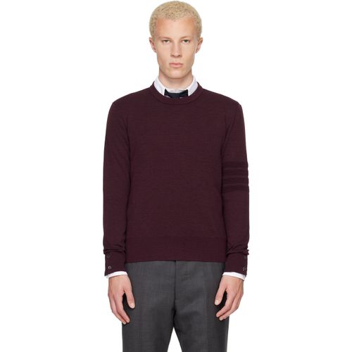 Burgundy Ottoman Milano Stitch 4-Bar Bomber Sweater