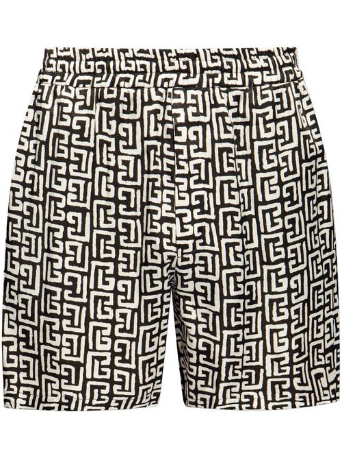 4G-print deck shorts - Black