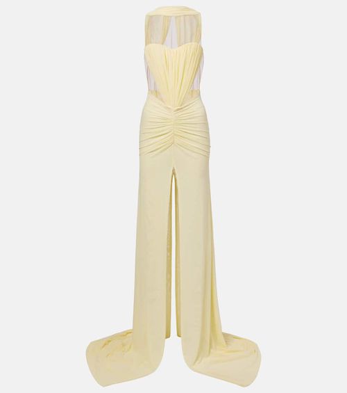 Ruched halterneck gown