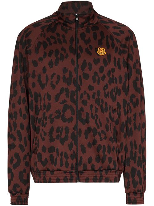 Leopard print track jacket - Black