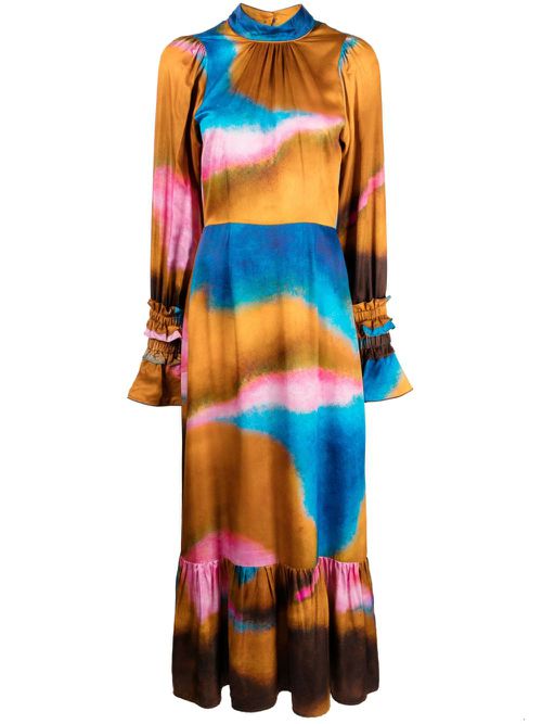 Alina abstract-pattern print dress - Multicolour