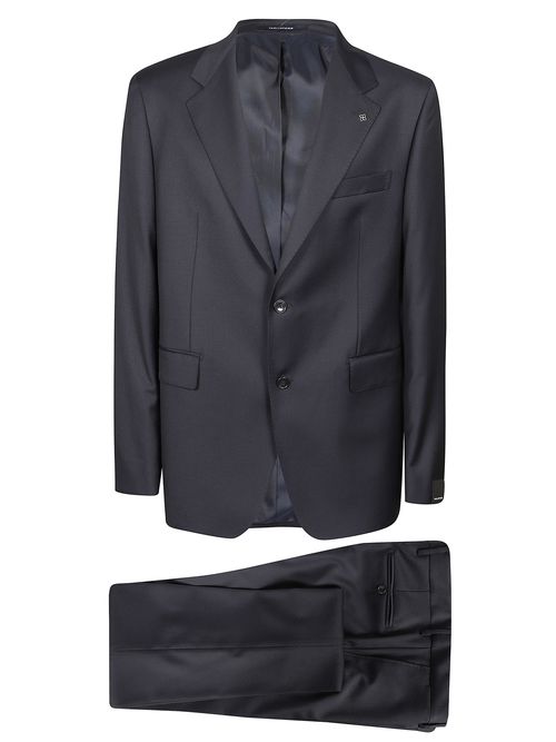 Two-Piece Suit Set with Notched Lapels and Two-Button Closure