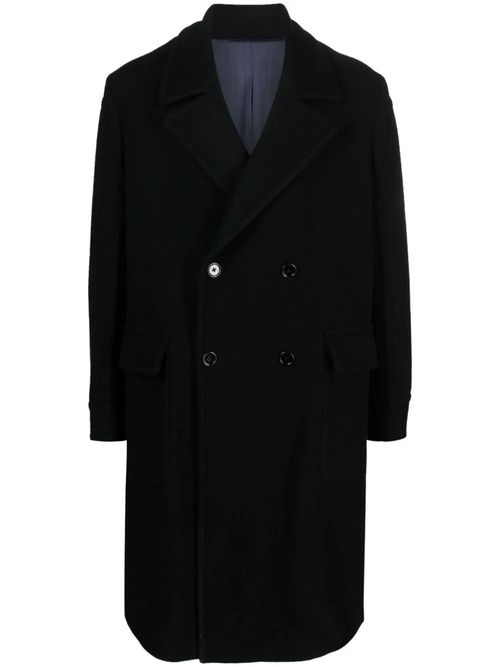 Black Virgin Wool Blend Coat