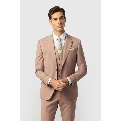 Ted Baker Mens Single Breasted Two Button Slim Fit Suit Jacket - Dusty Pink - 38 Chest