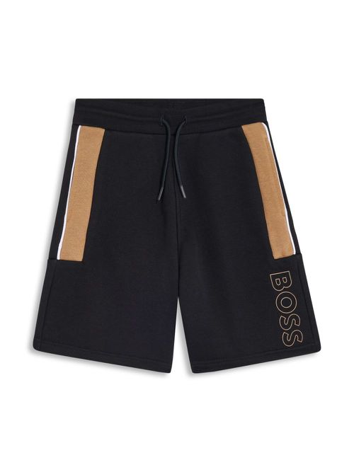 Logo-print cotton-blend track shorts - Black