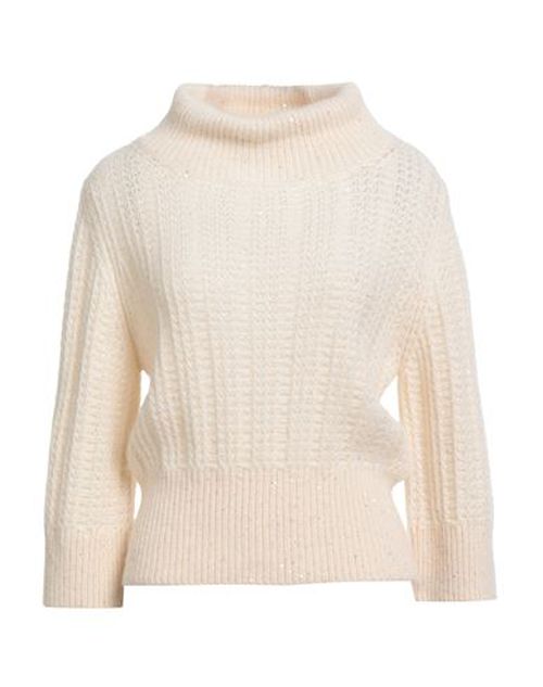 Woman Turtleneck Beige Size 6 Merino Wool, Alpaca wool, Textile fibers, Mohair wool, Polyamide