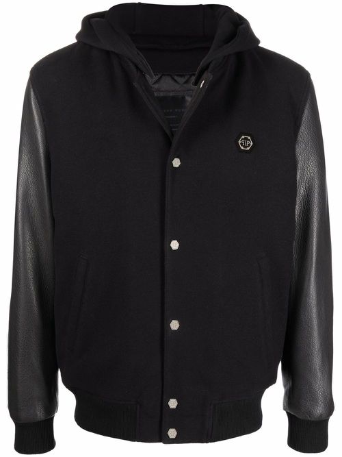 Long-sleeve bomber jacket - Black