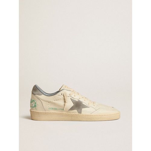 Golden Goose - Ball Star In Nappa Leather With Gray Suede Star And Heel Tab, Man