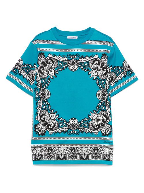 Bandana-print T-shirt - Blue