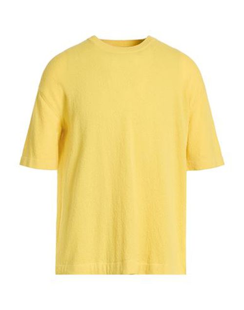 Man Sweater Yellow Size 38 Cotton, Polyamide