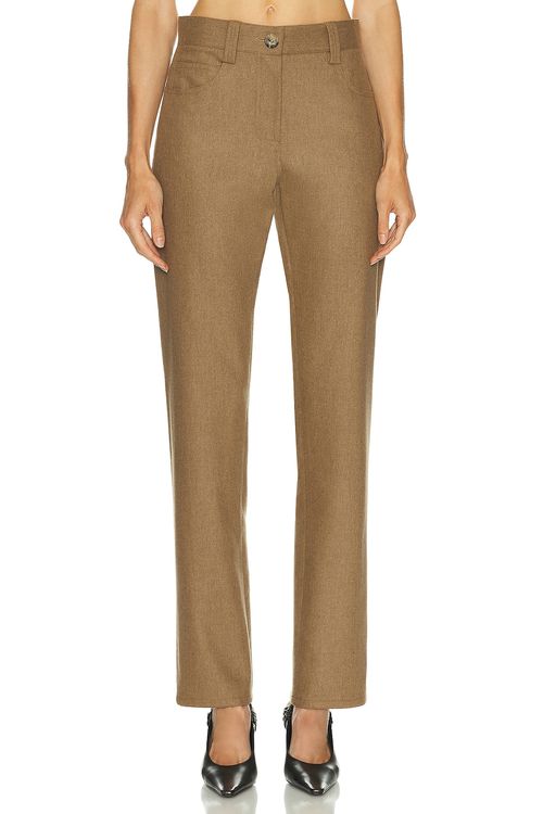 KHAITE Callum Pant in Toffee - Tan. 6 also in