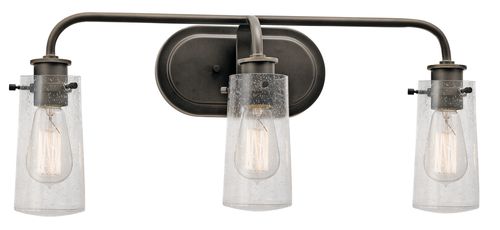 Braelyn 3-Light Bathroom Vanity Light in Olde Bronze