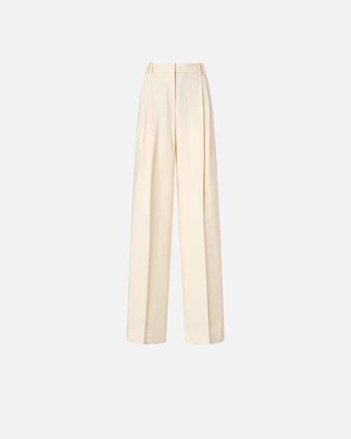 Straight-cut trousers with pressed pleat detail - 40