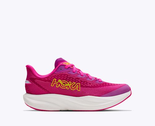 HOKA Mach 7 Walking Shoes in Fuchsia/Neon Dragonfruit