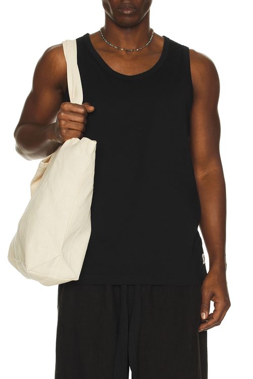 Reigning Champ Lightweight Jersey Slim Tank Top in Black - Black. M also in L, XL/1X