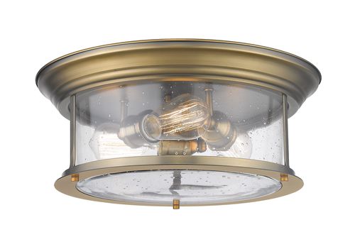 Sonna 3-Light Flush Mount Ceiling Light In Heritage Bra