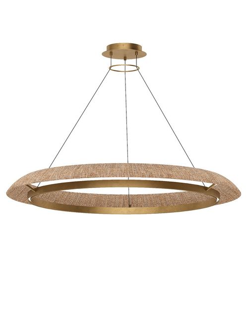 Hand Rubbed Antique Brass LED Chandelier from the Noa Collection