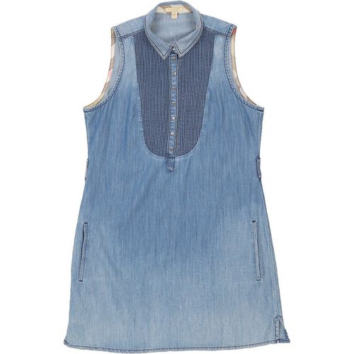 burberry brit denim dress Burberry Equestrian Knight Motif Sleeveless Denim Dress, Brand Size 4 (US Size 2) 8086458 - Clothing