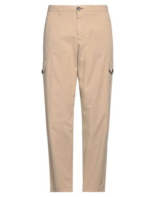 Man Pants Beige Size 33 Cotton, Elastane
