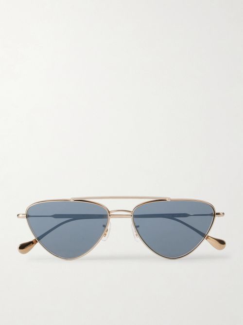 + Jil Sander Aviator-style Gold-tone Titanium Sunglasses - One size