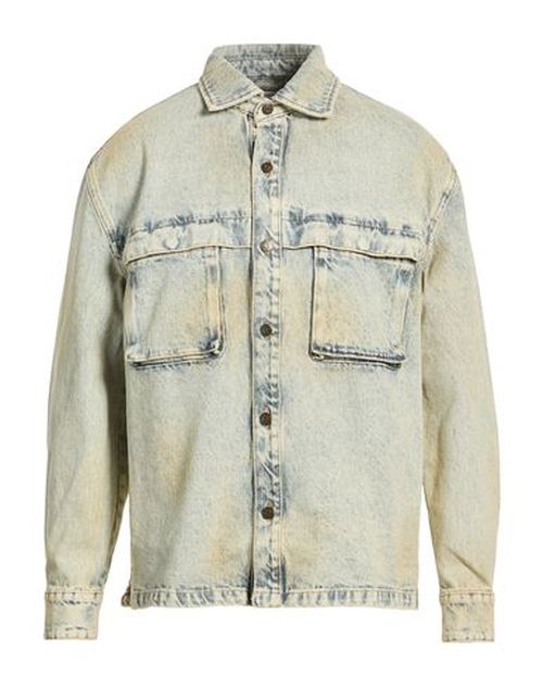 Man Denim outerwear Blue Size L Cotton, Hemp