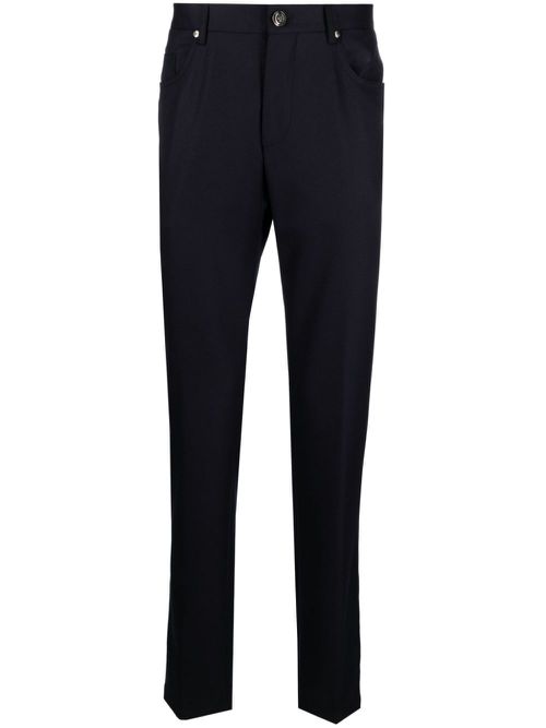 Tapered virgin wool trousers - Blue