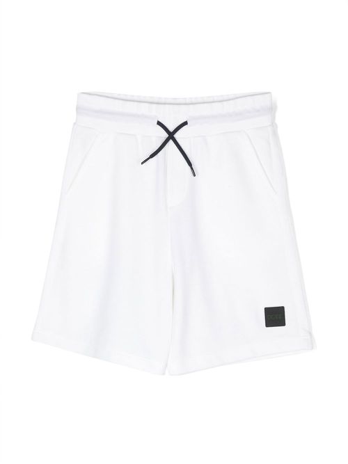 Logo-patch track shorts - White