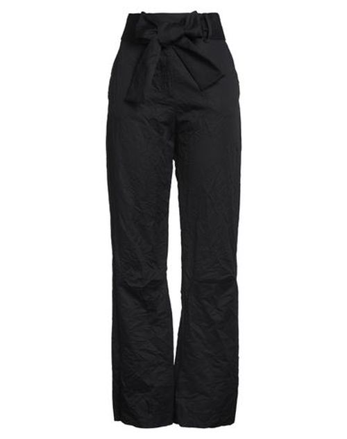 Woman Pants Black Size 6 Cotton, Linen