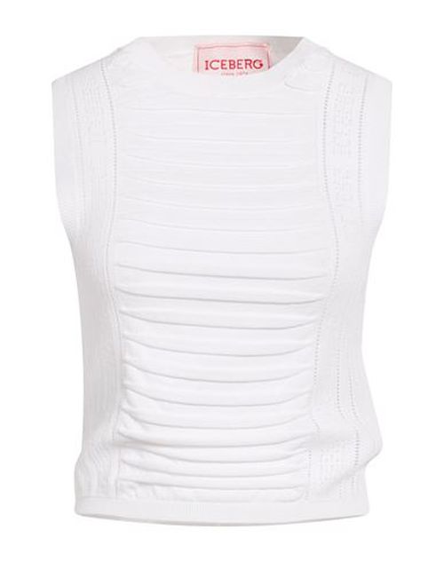 Top Maglia Woman Top White Size S Viscose, Polyamide