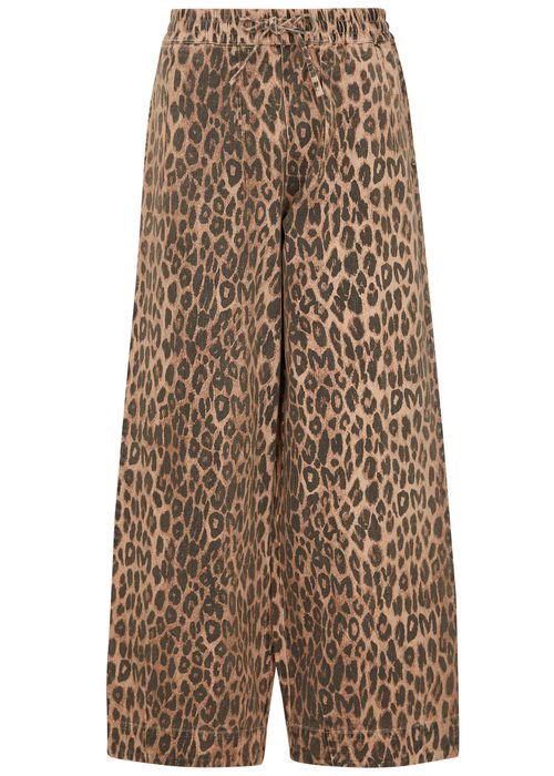 Rafe Leopard-print Wide-leg Jeans