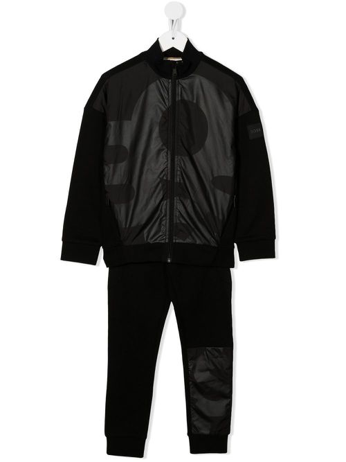 Logo-print tracksuit set - Black