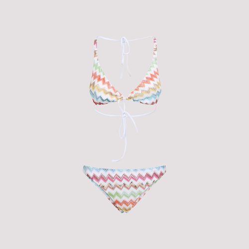 Viscose Bikini Multicolour Metallized Fibers Swimwear - Women
