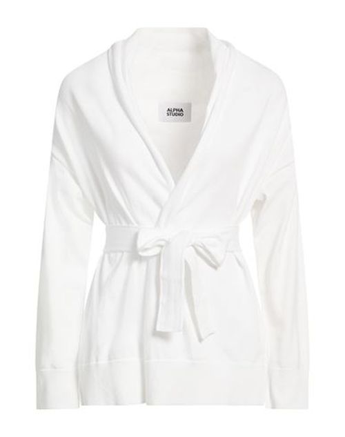 Woman Cardigan White Size 4 Cotton