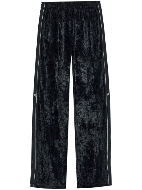 Velvet track pants - Black