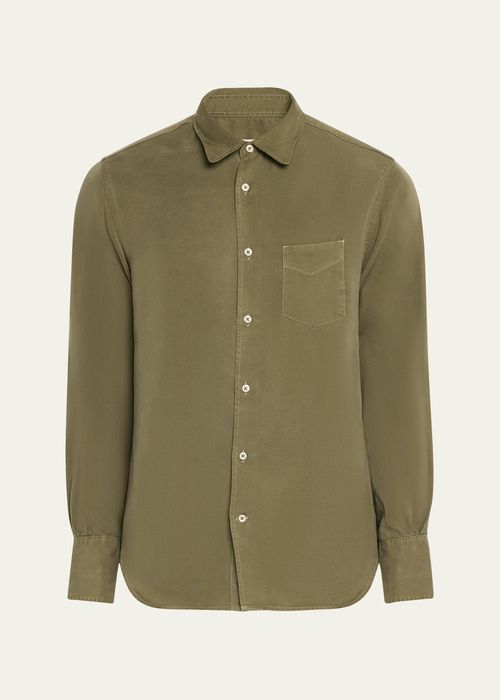 오피신 제네랄 남성 Men's Benoit Contrast-Stitch Sport Shirt BG_4839760_100339_MOLIVE NIGHT