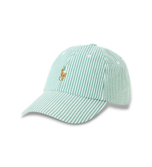 Polo Ralph Lauren for man. 710957166003 Seersucker cap green (OSFA), Casual, Cotton