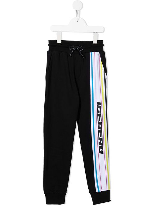 Logo-printed joggers - Black