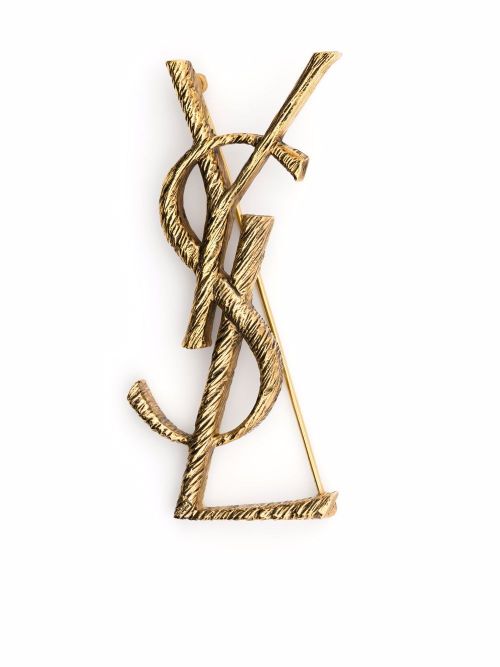 YSL Interlocking Logo Brass Closure with Safety Hook